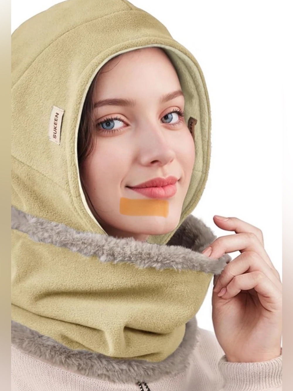 Sukeen Winter Hat and scarf Beige